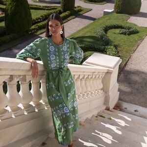 ASHA by Ashley McCormick LUCIA Maxi dress in Emerald size Large *never worn*